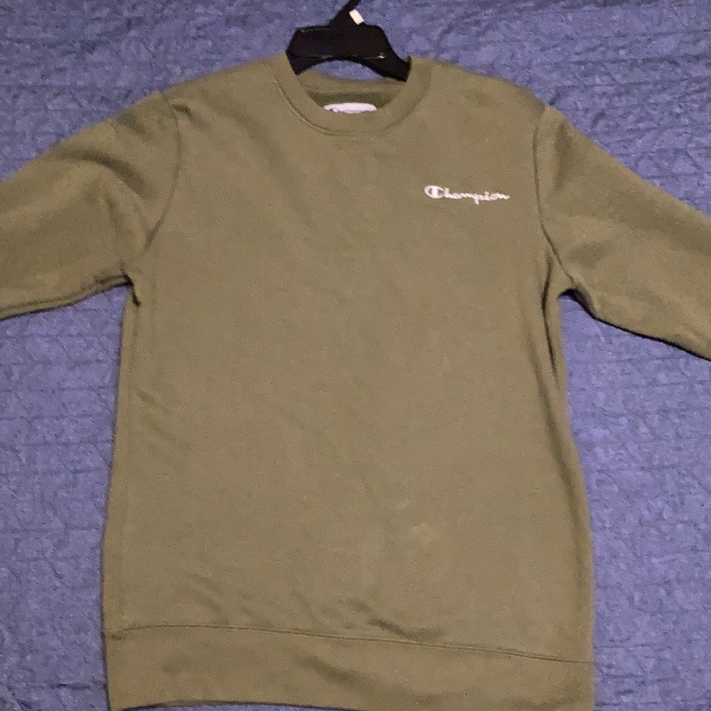 Men’s Green Champion Crewneck S